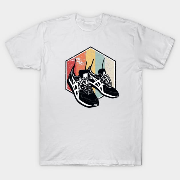 Running Shoes Vintage T-Shirt by EddieBalevo